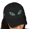 Monster Eyes Embroidered Distressed Hat
