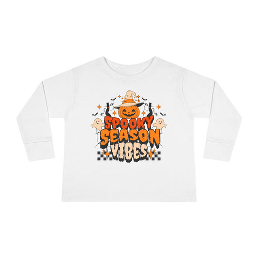 Spooky Season Vibes Toddler Long Sleeve Tee 👻