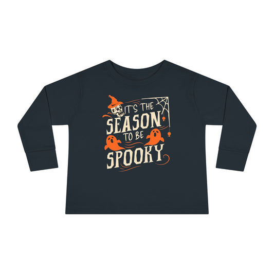“Tis the Season to Be Spooky” Toddler Long Sleeve Tee