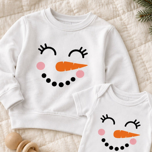 Snowman Toddler Fleece Crew Sweatshirt