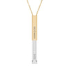 Hidden Message Sliding Blank Bar Necklace (Engraving)