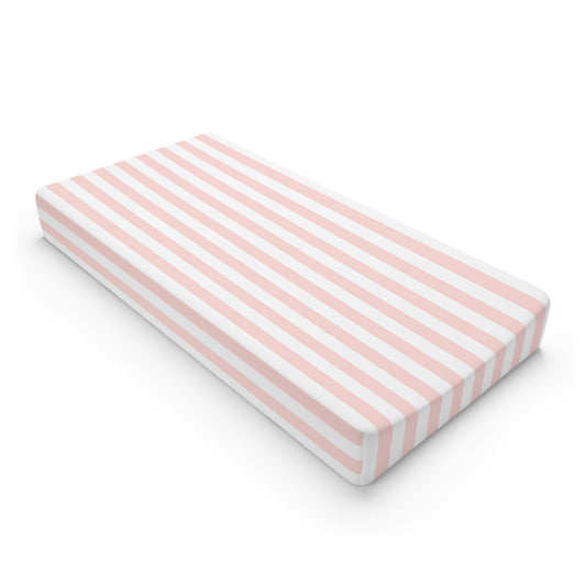 Pink Cabana Stripe - Changing Pad Cover