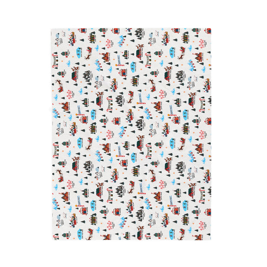 Santa's Village - Fleece Blanket