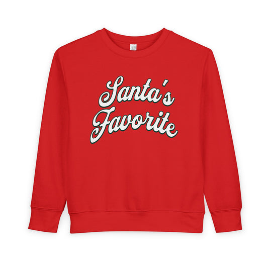 "Santa's Favorite" Toddler Fleece Crew Sweatshirt