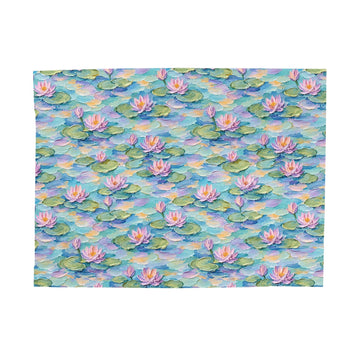 Lilies on the Lake - Fleece Blanket