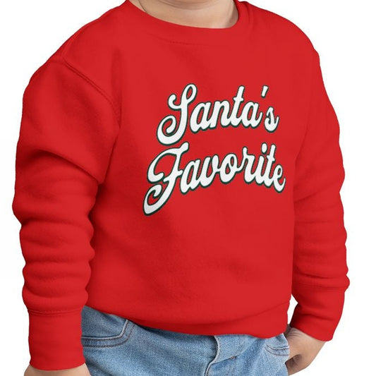 "Santa's Favorite" Toddler Fleece Crew Sweatshirt