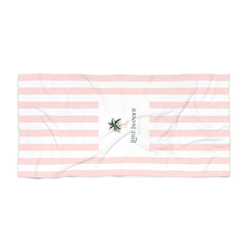 Bahama Pink Cabana Stripe - Beach Towel