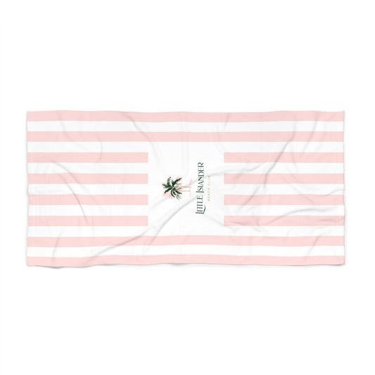 Bahama Pink Cabana Stripe - Beach Towel