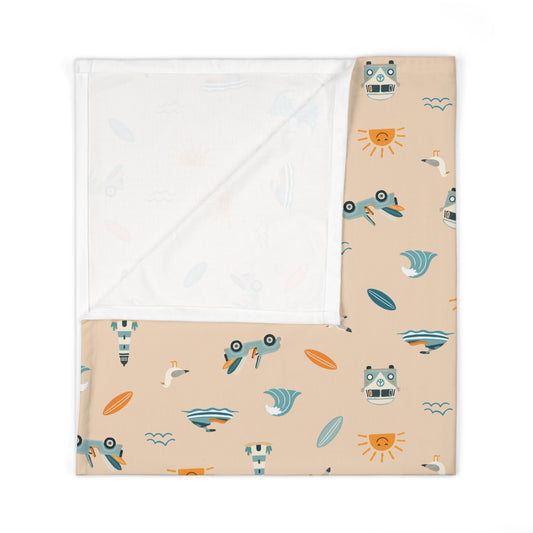 Sun Chasers Surf Club Jersey Swaddle Blanket