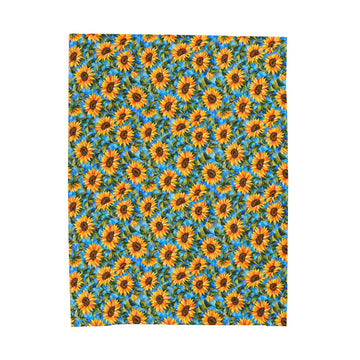 Sunflower Fields - Fleece Blanket
