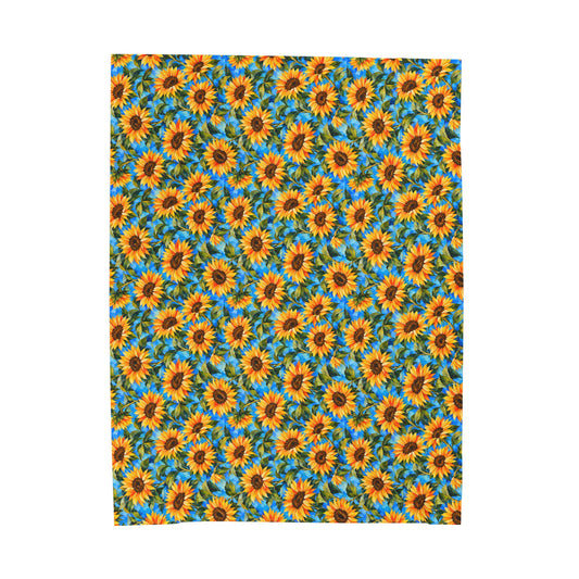 Sunflower Fields - Fleece Blanket