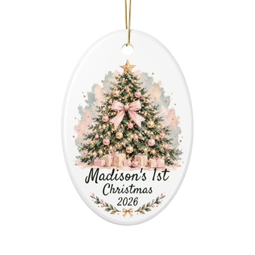 Personalized First Christmas Photo Ornament