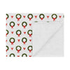 Christmas Wreaths & Bows Minky Blanket.