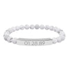Personalized Stone Bead Bracelet