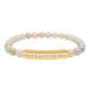 Natural Stone Stretch Bar Bracelet (Engraving)