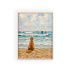 Waiting by the Waves Framed Art Print