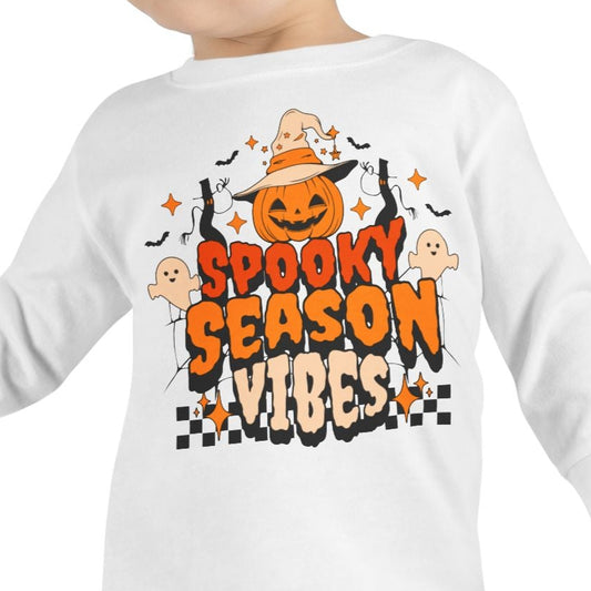 Spooky Season Vibes Toddler Long Sleeve Tee 👻
