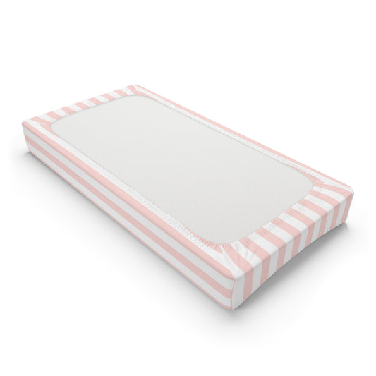 Pink Cabana Stripe - Changing Pad Cover