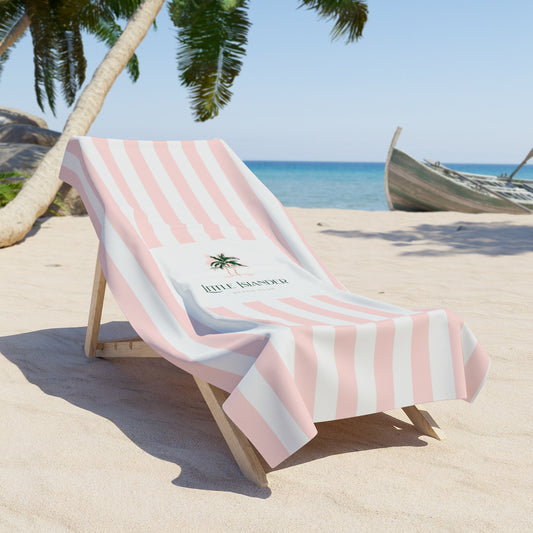 Bahama Pink Cabana Stripe - Beach Towel