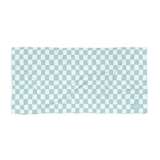 Wavy Checks - Beach Towel - Saltwater