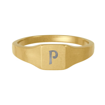 The Keepsake Signet Ring - Personalize (Single Initial)