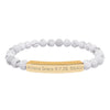 Natural Stone Stretch Bar Bracelet (Engraving)