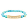 Natural Stone Stretch Bar Bracelet (Engraving)