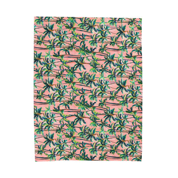 Pink Palms - Fleece Blanket