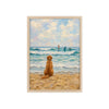 Waiting by the Waves Framed Art Print