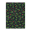 Christmas Holly & Pine Minky Fleece Blanket