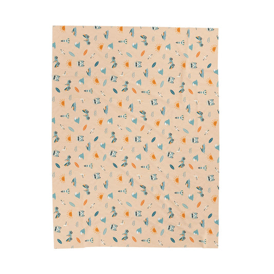 Sun Chasers Surf Club Fleece Blanket
