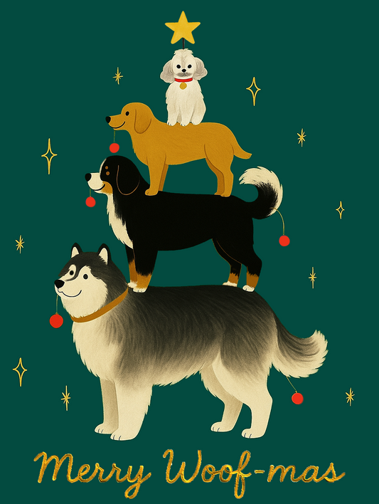 Stacked Pup Youth Fleece Crew