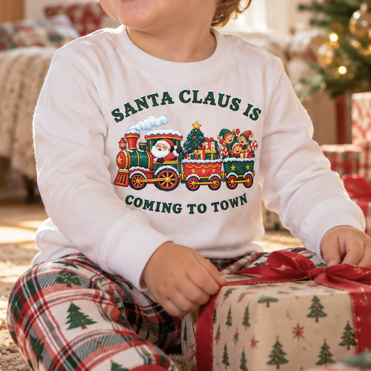 Santa Claus Is Coming to Town - Toddler Long Sleeve Tee