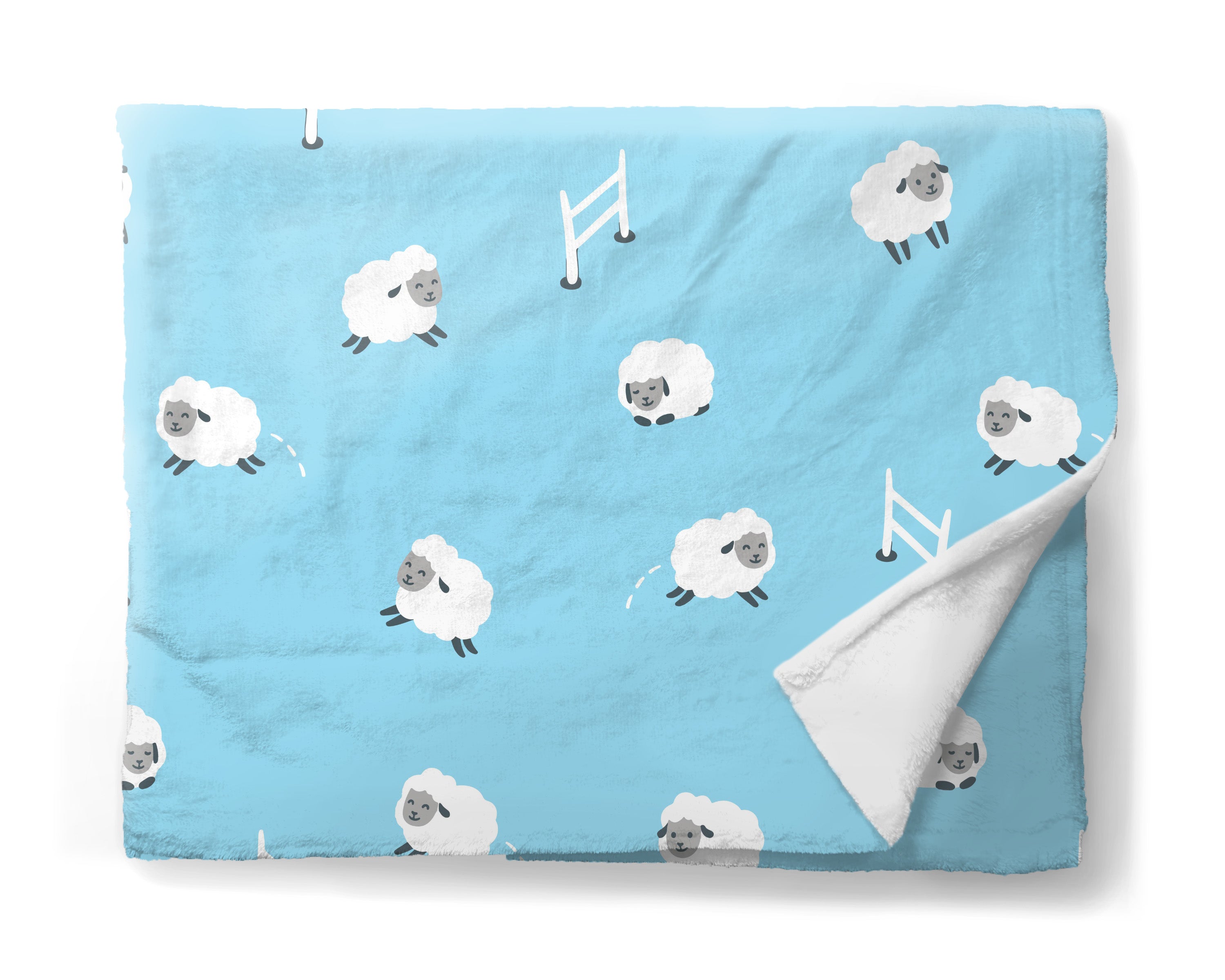 Counting Sheep Fleece Minky Blanket Little Islander Shop