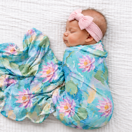 Lilies on the Lake - Swaddle Blanket