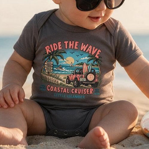 Ride The Wave Baby Onesie