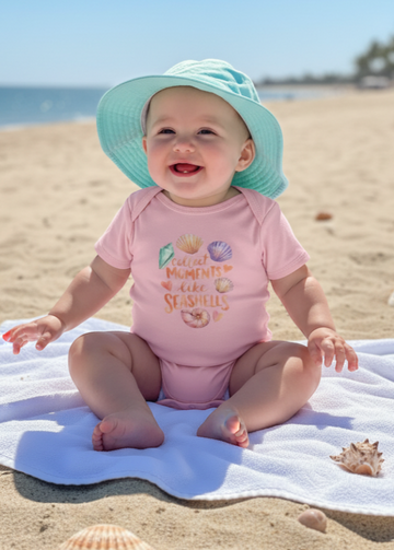 "Collect Moments Like Seashells” Baby Onesie