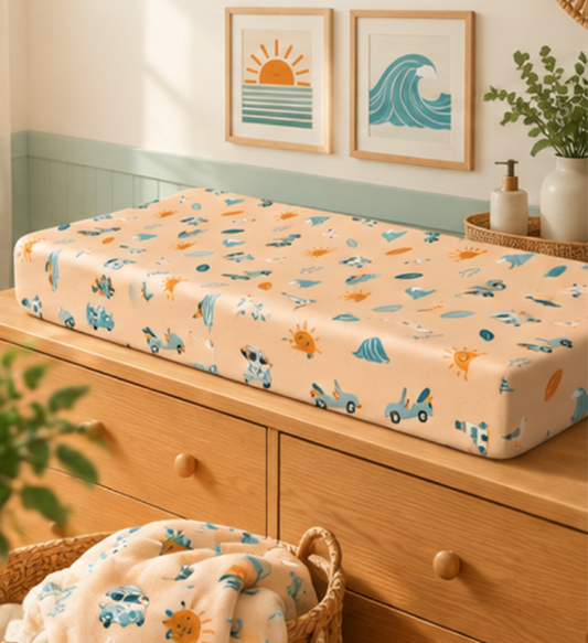 Sun Chasers Surf Club Changing Pad Cover