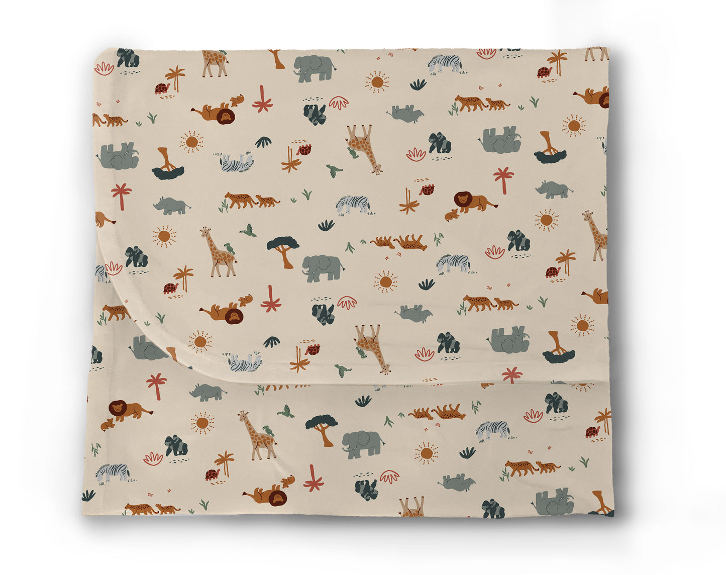 Safari Friends - Stretch Jersey Swaddle Blanket